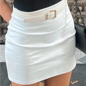 White mini skirt size medium